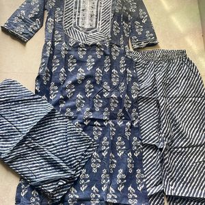 Kurti set Blue with dupatta