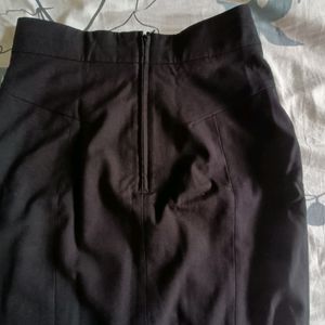 H&M A Line Formal Black Skirt