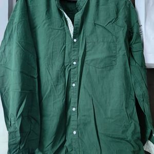 Men Green 100% Cotton Shirt