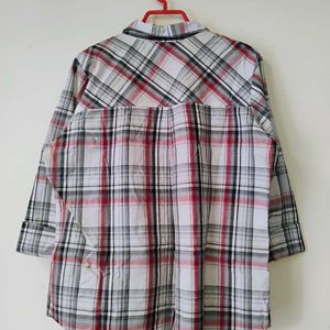 Moda Rapido White Checked Chequered Shirt