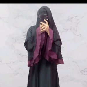 Pink Khimar With Abaya