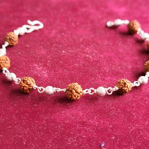 Silver Rudraksh Rakhi / Bracelet (Rud006)