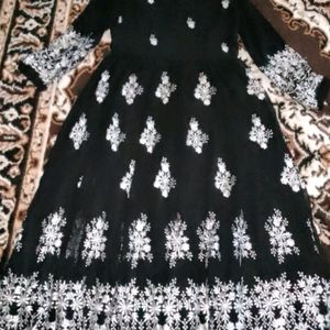 Royal Embroidery 🪡 Black Anarkali With Dupatta St