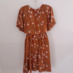 Brown Printed Dress (Women's)