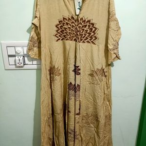 Pale Yellow Anarkali Kurta