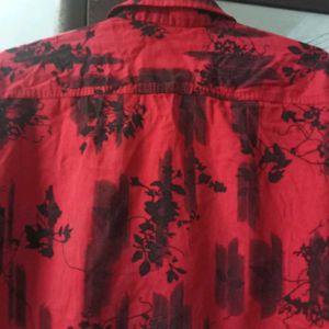 Shirt  38* Size Red Colour and Black Design