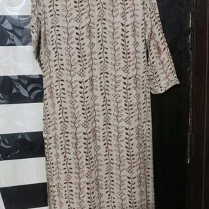 Tan Colored Straight Kurta