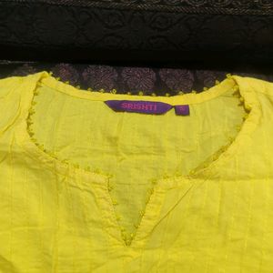 Beautiful Yellow Formal Kurti