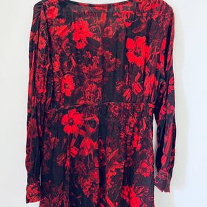 H&M Red Printed Dress