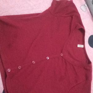 Maroon Colour Crop Top Used Once Or Twice