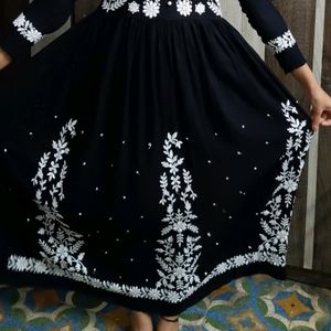 A  Black Chiknari Gown.