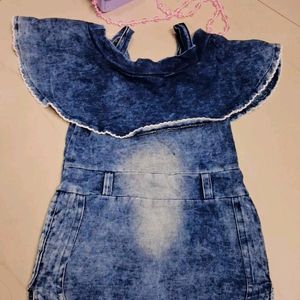 Baby Girls Denim Middi Dress