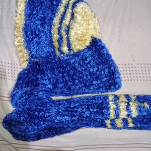 Blue Cute Cap Scarf