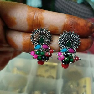 Combo Of 4 Set Oxidised Jhumka