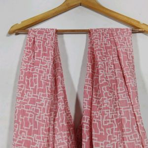 Pink Printed Stole (Women)