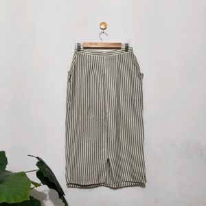 Linen Stripes Skirt