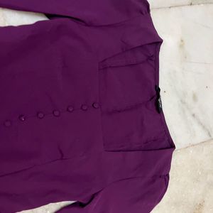 Square Neck Purple Crop Top