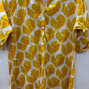 Yellow High Low Tunic By Utsa