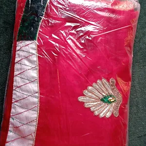 Partywear Red Saree