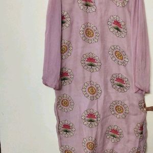 Chiffon Sleeves Floral Kurta