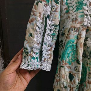 Chikankari Printed Long Kurta