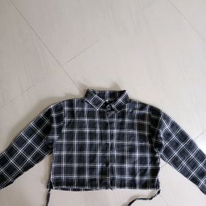 Checks Crop Shirt