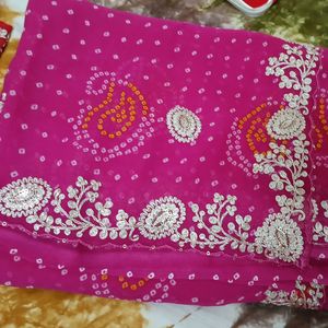 New Pitta Work Saree Without Tag