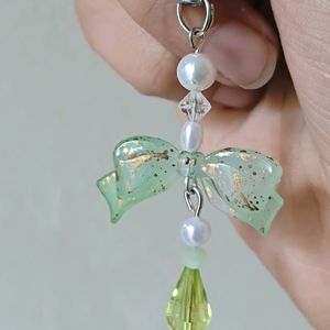 Green Golden Bow Phone Charm