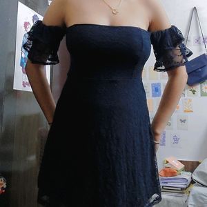 H&M Off Shoulder Black Dress