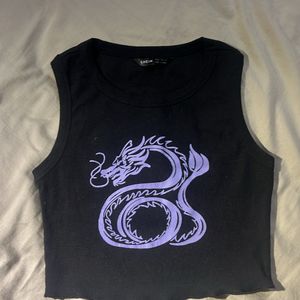 Black Dragon Design Tank Top