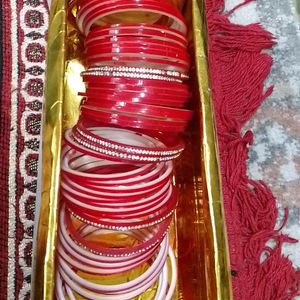 Bangles Set For Bridal Red Colour