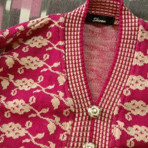 Lovely Rose pink Colour Woolen Kurti