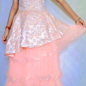 Peach Pink Womens Gown