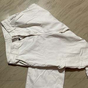 White Cargo Jeans