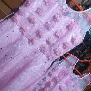 Princess Dress For Girl's Pink