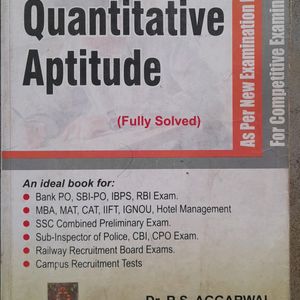 Quantitative Aptitude By Author R.S Aggarwal