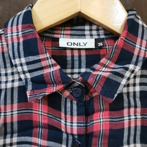 ONLY  Checked Shirt Red