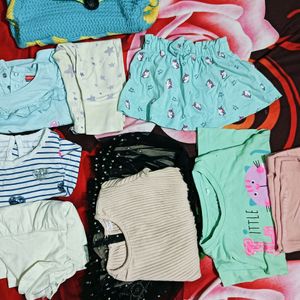 Combo Of baby Girl Clothes (6 To 12 Months)