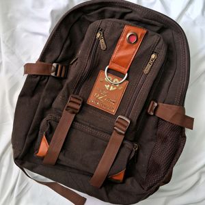 Brown Aesthetic Heavy Backpack/ School/College Bag