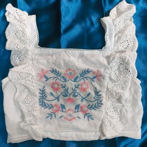 White Crop Top SALE Price