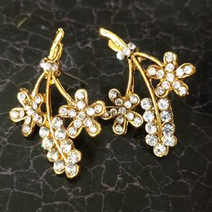 AD Golden Toned Earrings