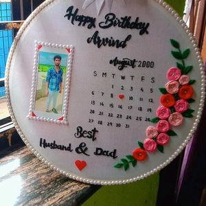 Birthday Photo Embroidery Hoop