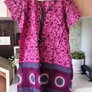 5XL Pure Cotton Kurti for Womens/Ladies Purple