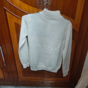 Off White Woolen Sweater