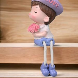 Romantic Couple Leg Hanging Miniature Shopiece