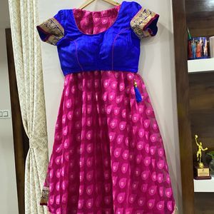 Lehenga Of blue and pink combo