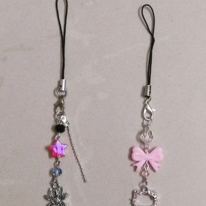 Hello kitty And Spider man Phone Charms