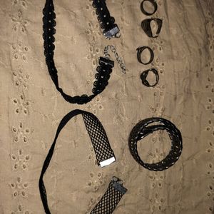 Grunge Jewellery Set (Gun Metal)