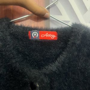 Black Furry Cardigan