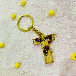 T Letter Keychain